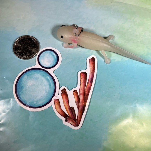 DECOR Axolotl Crazy Trending WaterProof Decor Accent Stickers - Picture 2 of 3